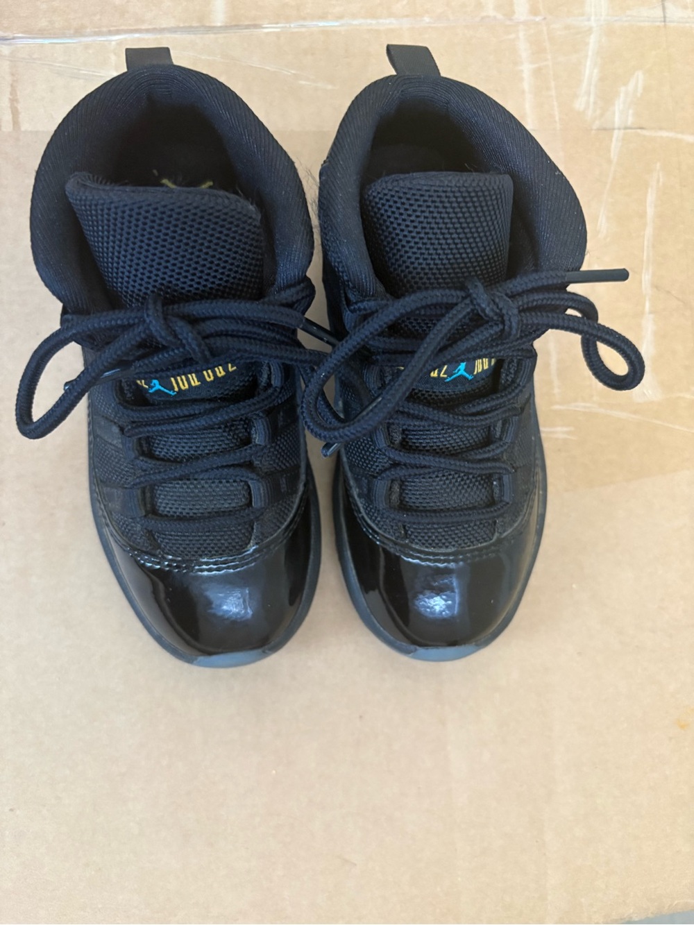 Jordan 11 Retro TD Toddler Mid Top Sneakers Black/Blue Size 9C 378040-047
